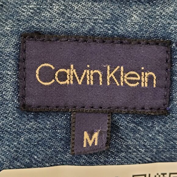 Vintage Calvin-Klein Denim Jacket Womens Medium 20x24 Blue - Picture 6 of 16